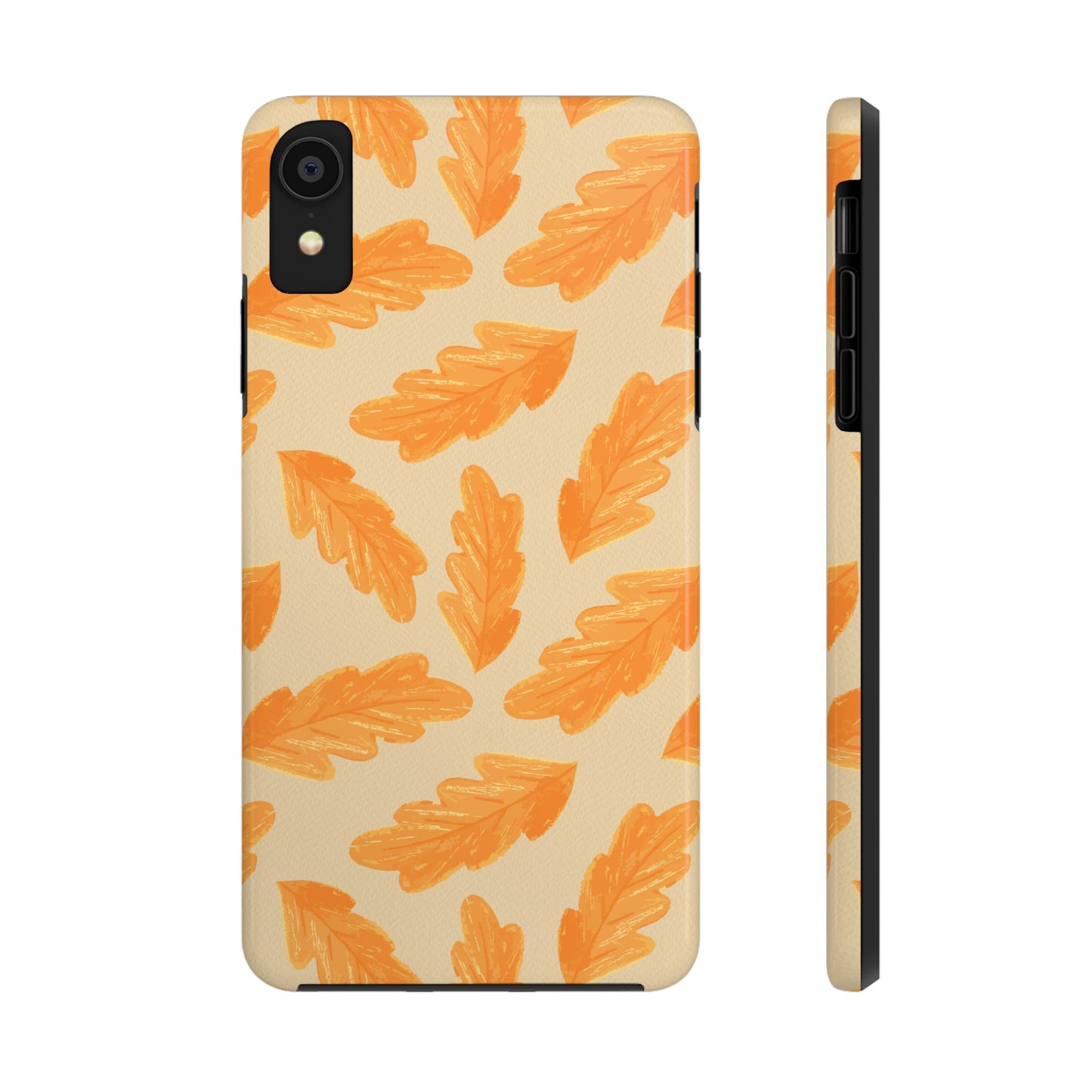 Autumn Leaf Phone Cases | Tough Fall Phone Covers, Seasonal Gifts, Stylish Accessories, Unique Designs, Orange Leaf Pattern