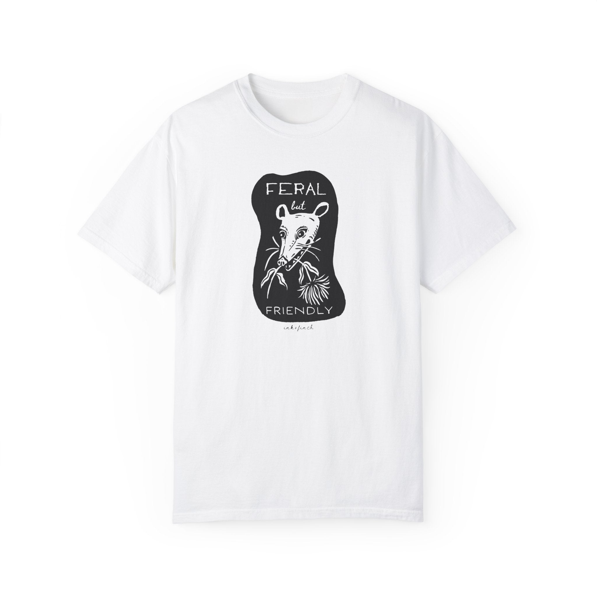 Feral but Friendly Unisex Jersey Tee - Funny Opossum Graphic T-Shirt for Feral Girl Summer