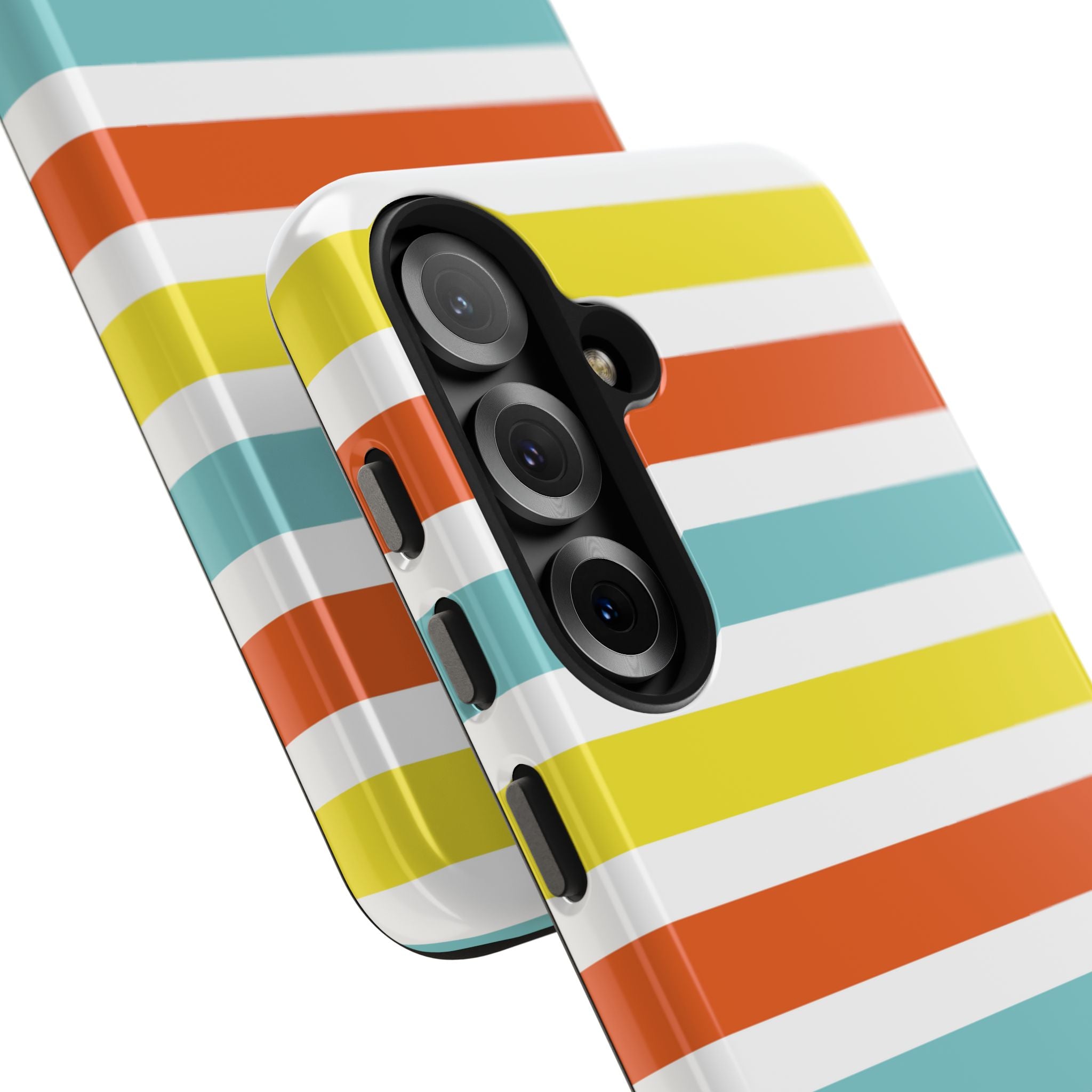 Striped Tough Phone Case — Retro Summer Color Block iPhone Case