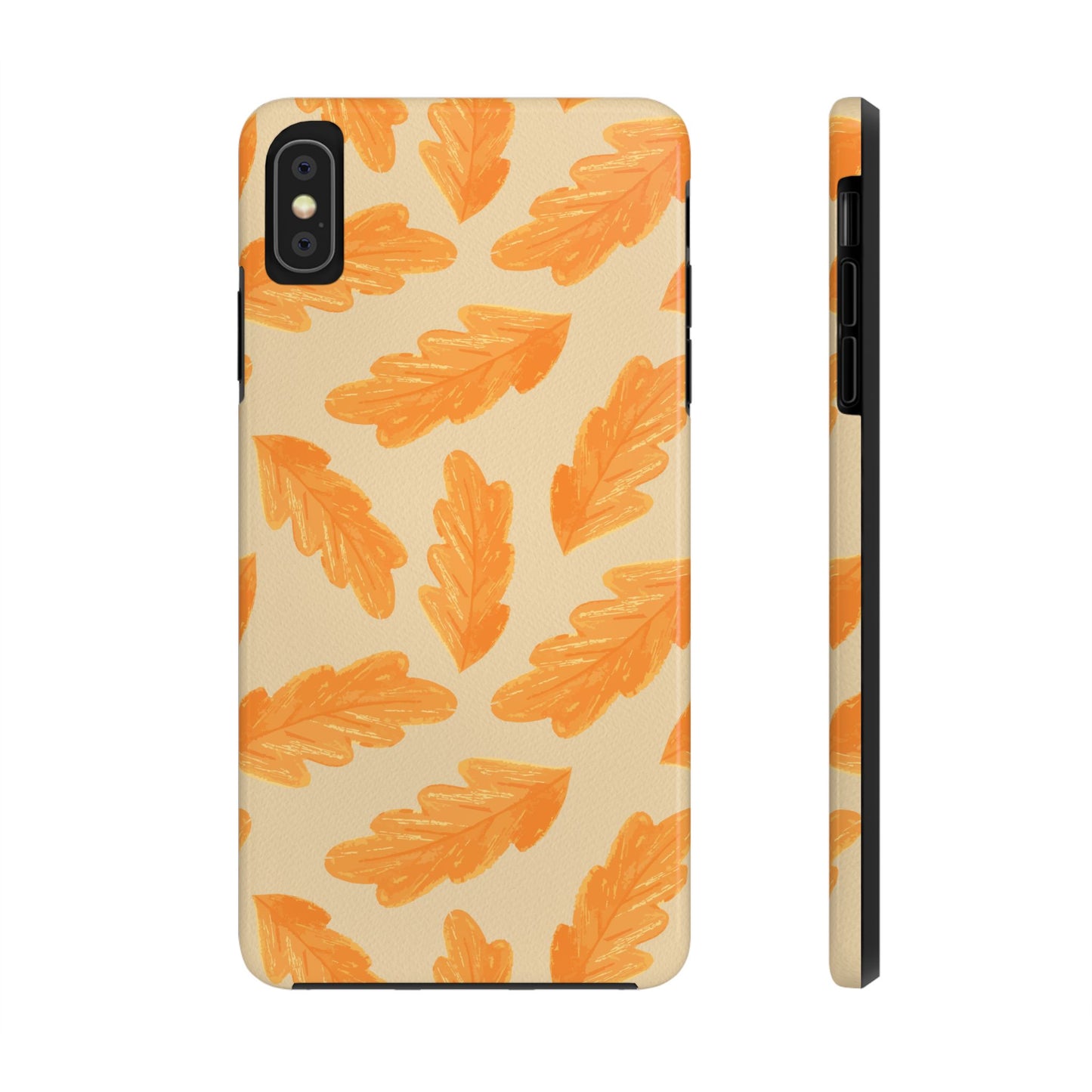 Autumn Leaf Phone Cases | Tough Fall Phone Covers, Seasonal Gifts, Stylish Accessories, Unique Designs, Orange Leaf Pattern