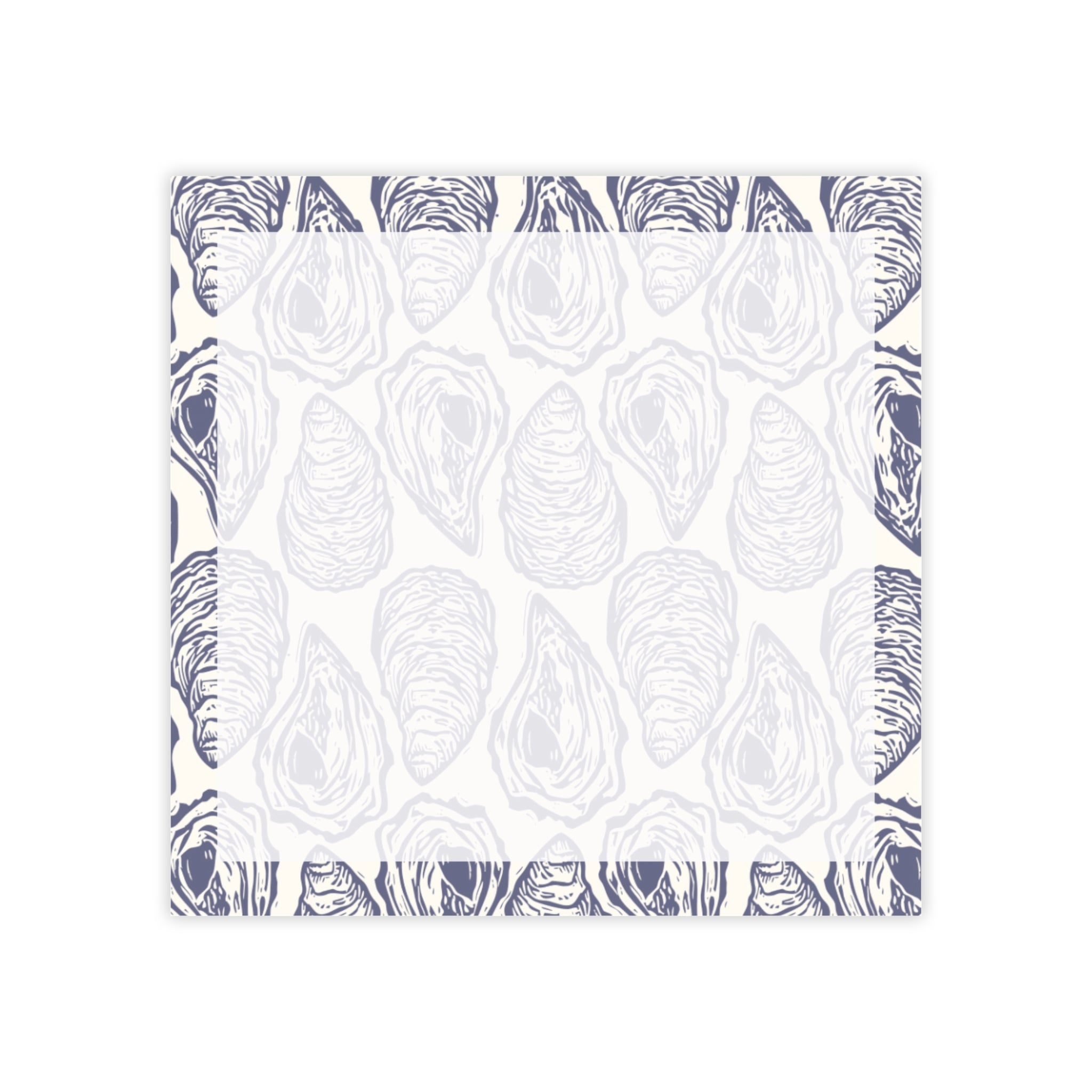 Oyster Shell Pattern Post-it Note Pads — Coastal Desk Sticky Notes