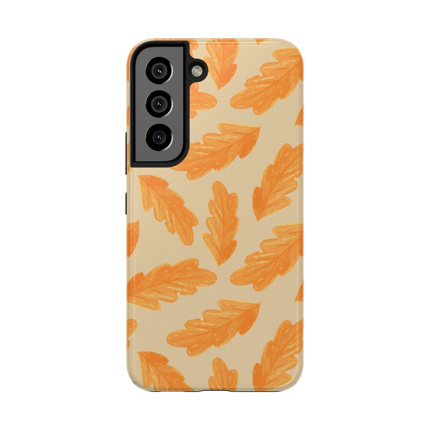 Autumn Leaf Phone Cases | Tough Fall Phone Covers, Seasonal Gifts, Stylish Accessories, Unique Designs, Orange Leaf Pattern