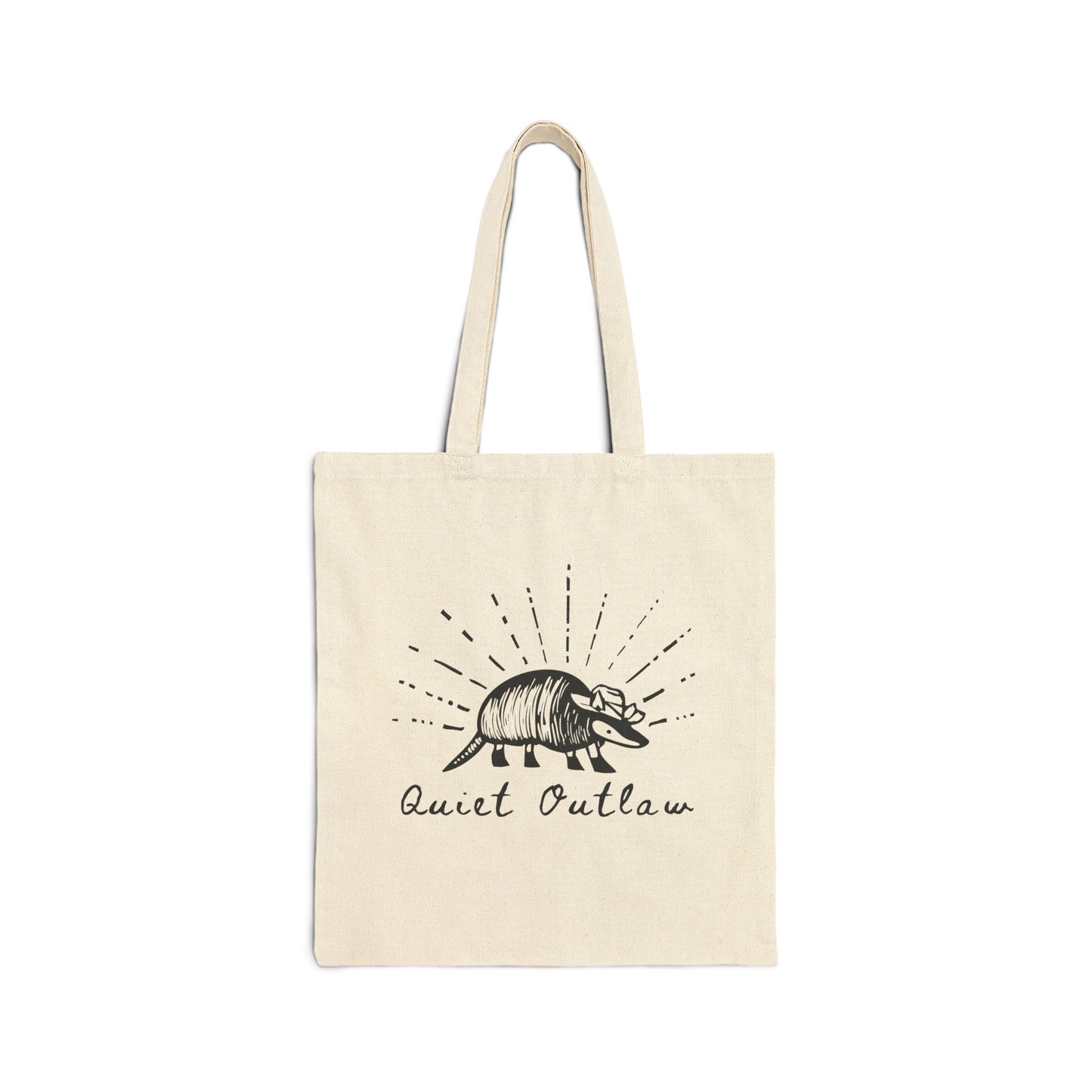 Quiet Outlaw Cotton Canvas Tote Bag, Eco-Friendly Shopping Bag, Reusable Grocery Tote, Art Tote, Gifts for Nature Lovers