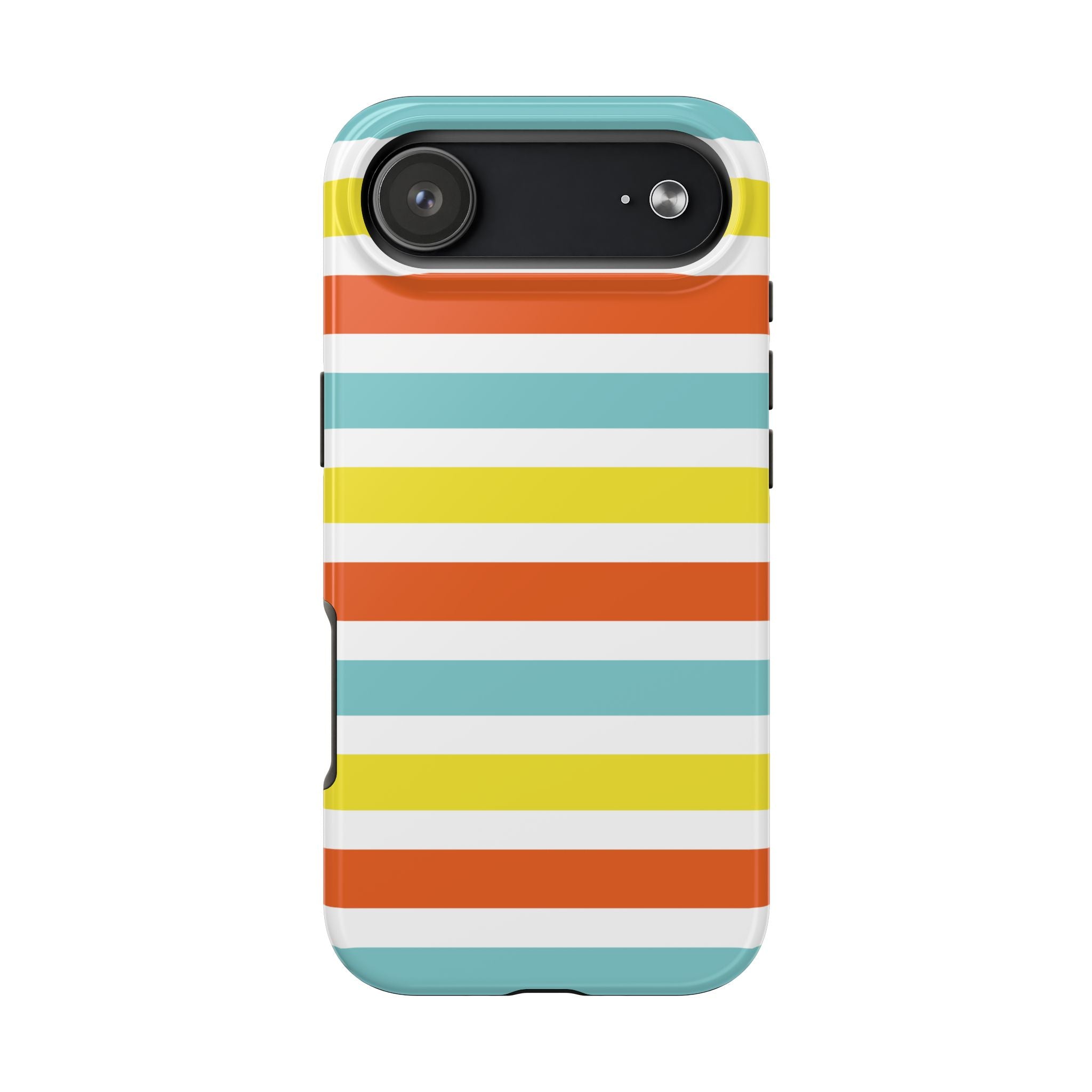 Striped Tough Phone Case — Retro Summer Color Block iPhone Case