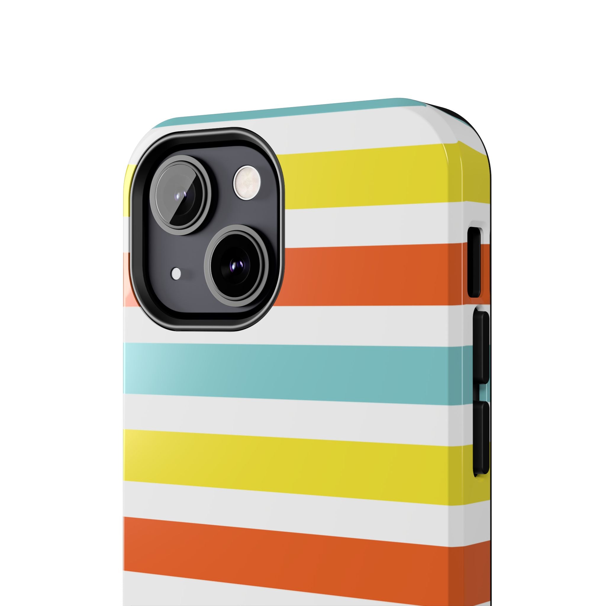 Striped Tough Phone Case — Retro Summer Color Block iPhone Case