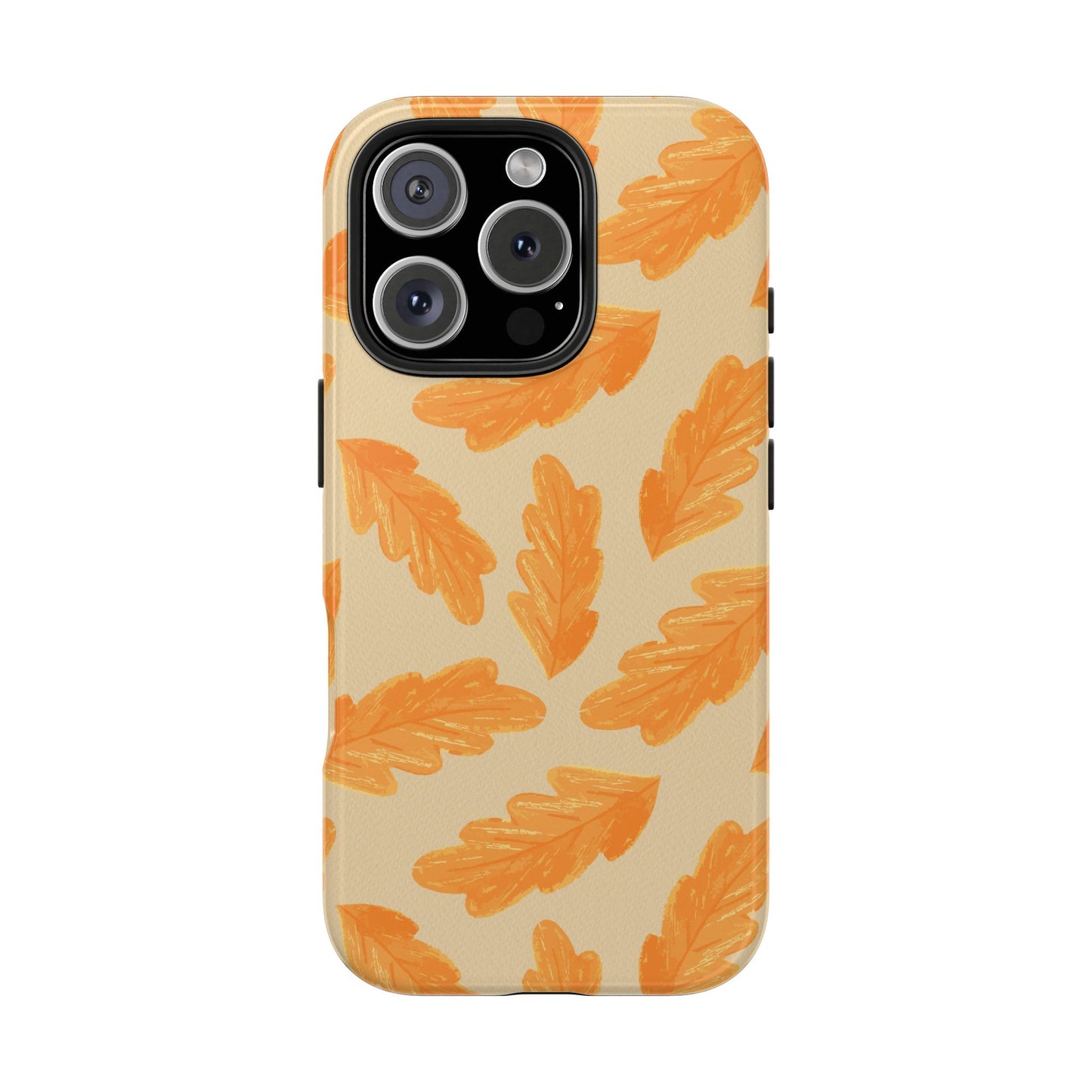 Autumn Leaf Phone Cases | Tough Fall Phone Covers, Seasonal Gifts, Stylish Accessories, Unique Designs, Orange Leaf Pattern