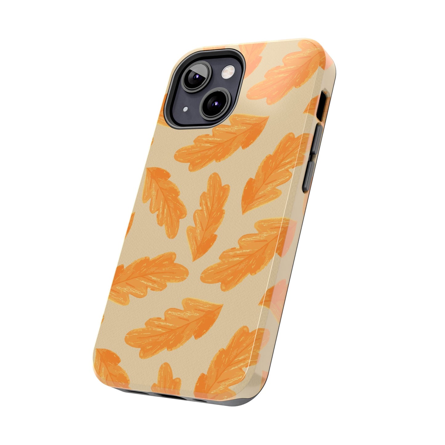 Autumn Leaf Phone Cases | Tough Fall Phone Covers, Seasonal Gifts, Stylish Accessories, Unique Designs, Orange Leaf Pattern