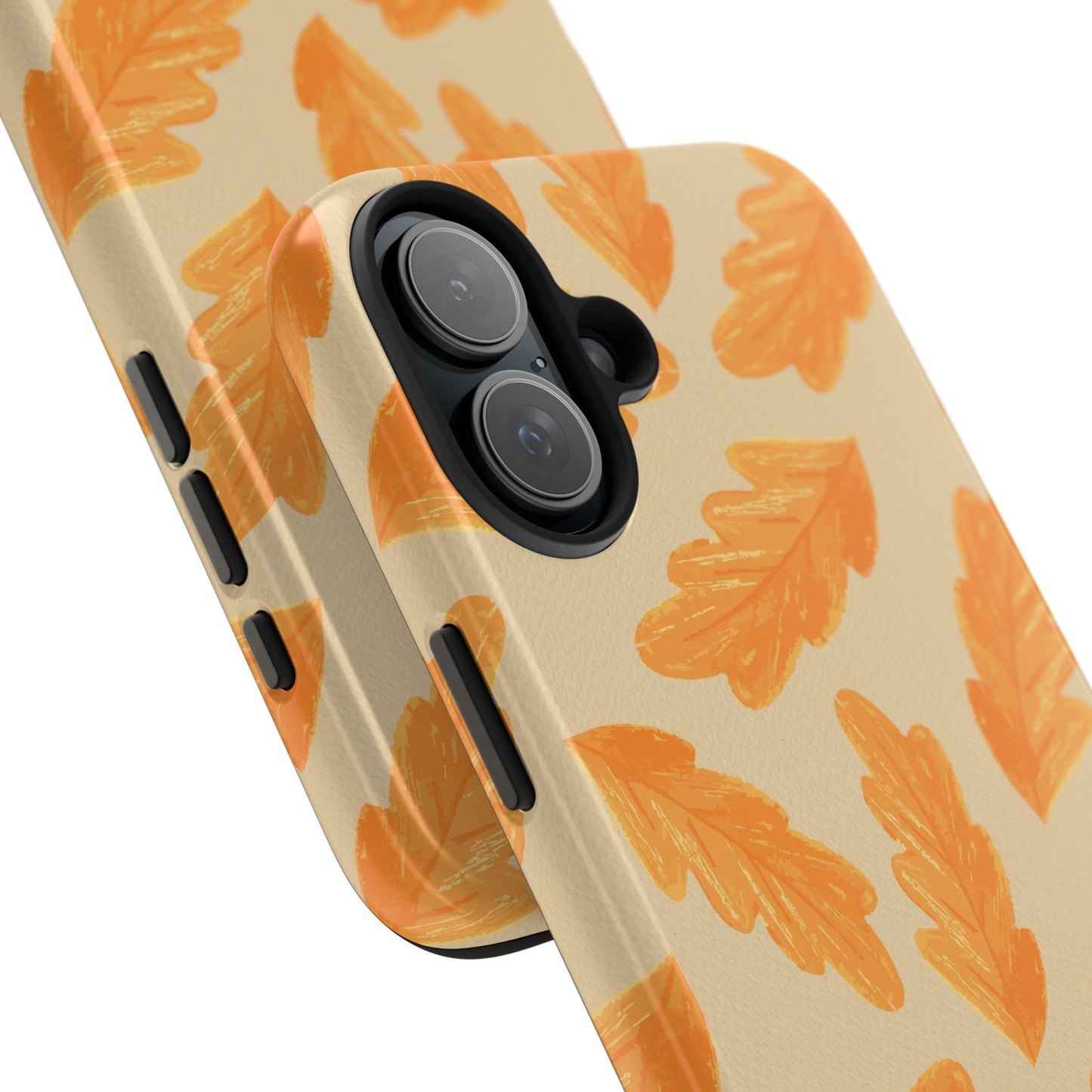 Autumn Leaf Phone Cases | Tough Fall Phone Covers, Seasonal Gifts, Stylish Accessories, Unique Designs, Orange Leaf Pattern