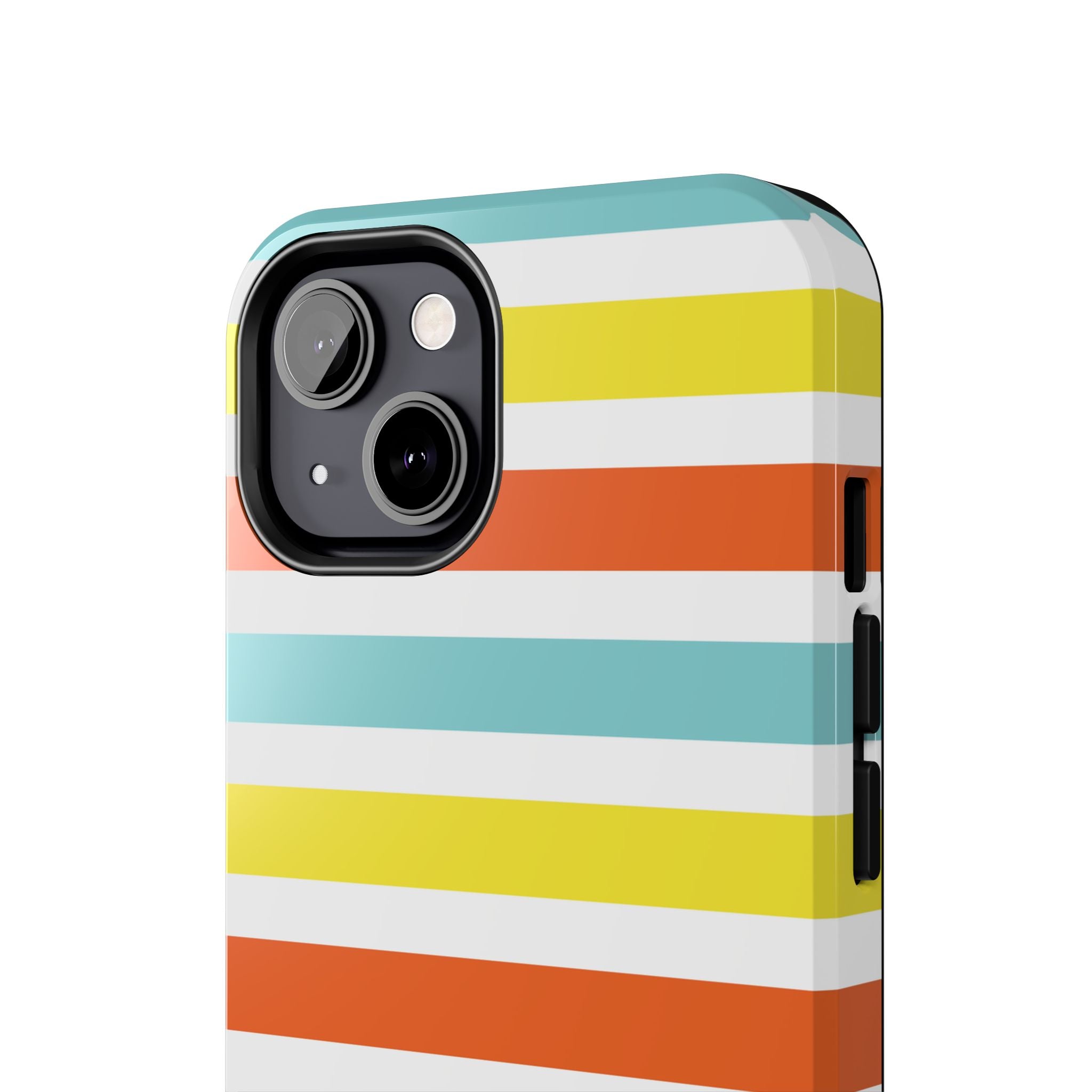 Striped Tough Phone Case — Retro Summer Color Block iPhone Case