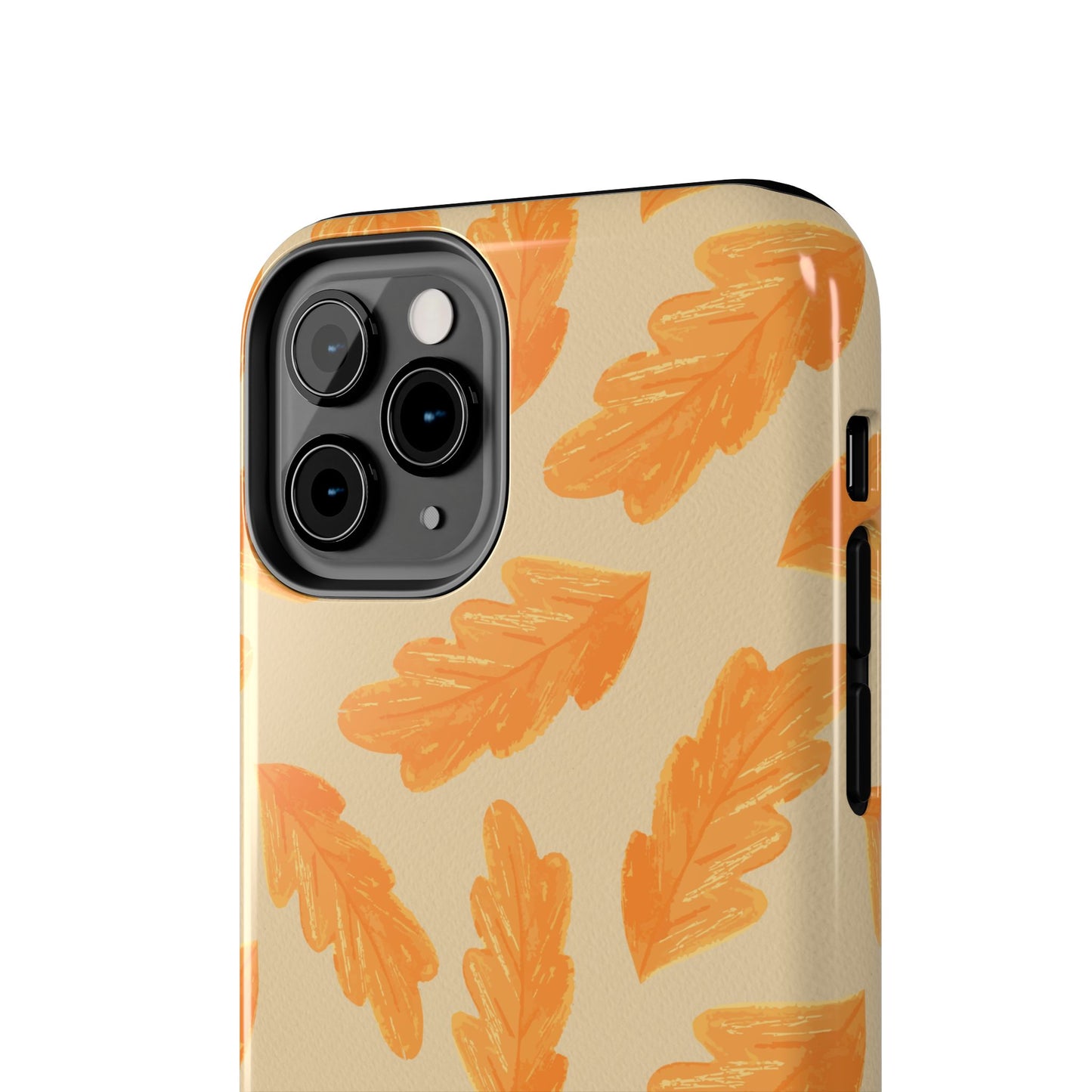 Autumn Leaf Phone Cases | Tough Fall Phone Covers, Seasonal Gifts, Stylish Accessories, Unique Designs, Orange Leaf Pattern