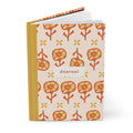 Floral Journal — Orange Retro Flower Hardcover Notebook
