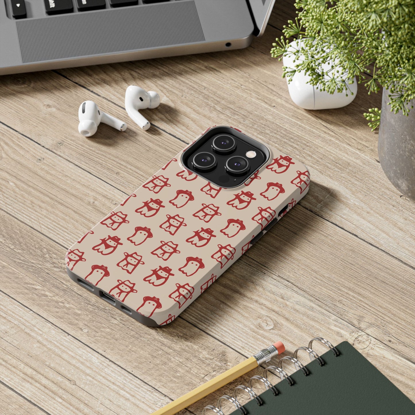 Cute Cartoon Cowboy Ghosts Halloween Western Phone Case - Tough & Stylish Protection