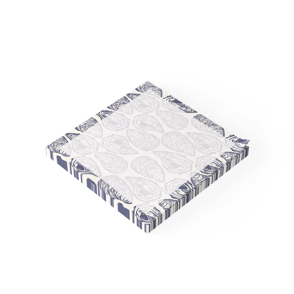 Oyster Shell Pattern Post-it Note Pads — Coastal Desk Sticky Notes