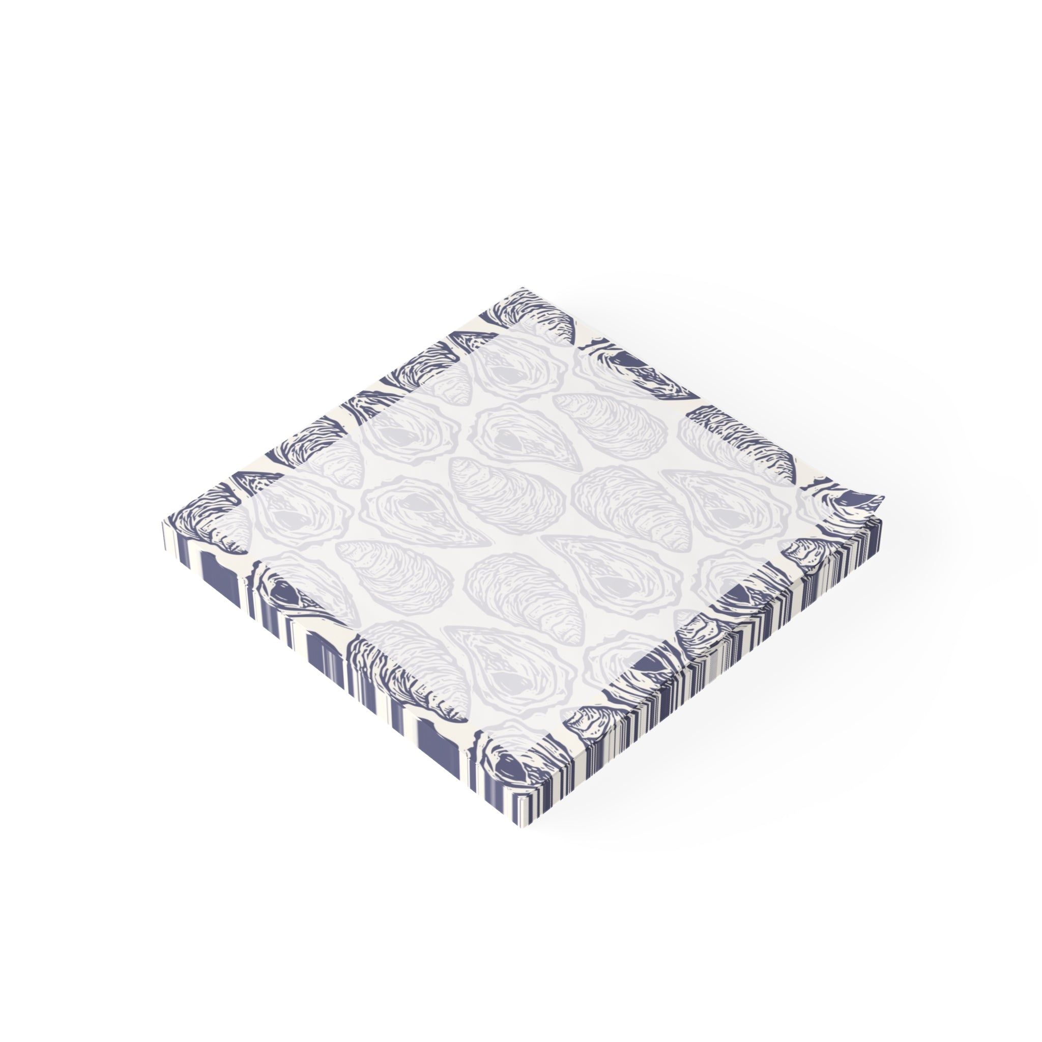 Oyster Shell Pattern Post-it Note Pads — Coastal Desk Sticky Notes