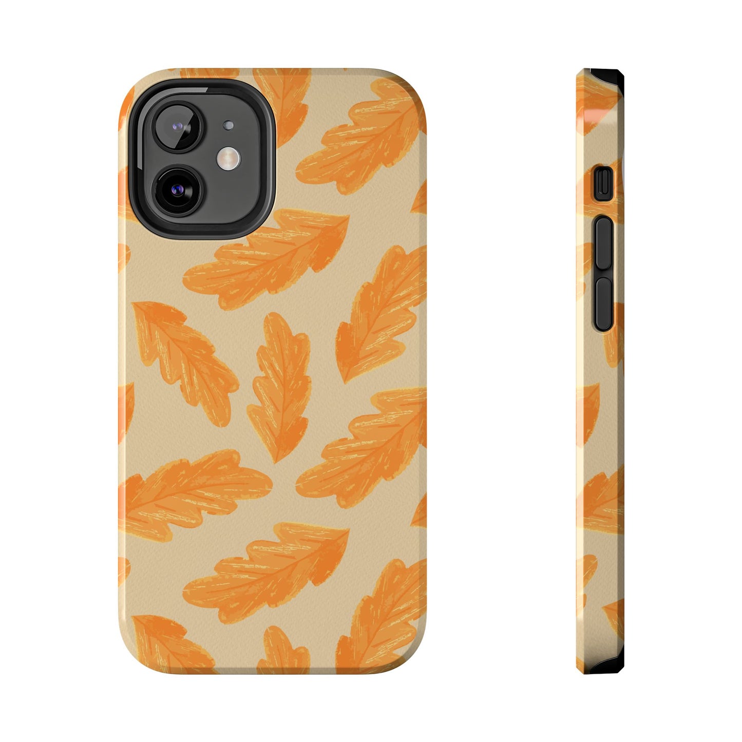 Autumn Leaf Phone Cases | Tough Fall Phone Covers, Seasonal Gifts, Stylish Accessories, Unique Designs, Orange Leaf Pattern