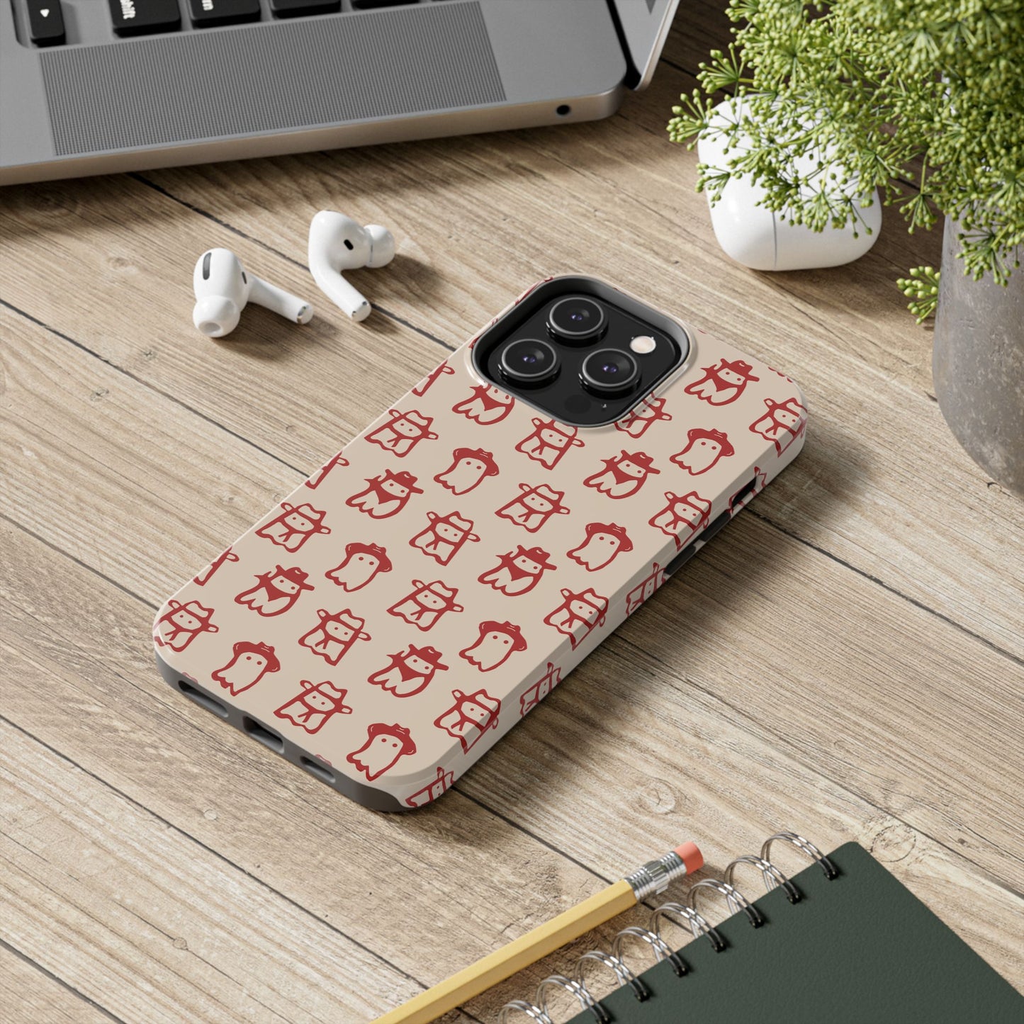 Cute Cartoon Cowboy Ghosts Halloween Western Phone Case - Tough & Stylish Protection
