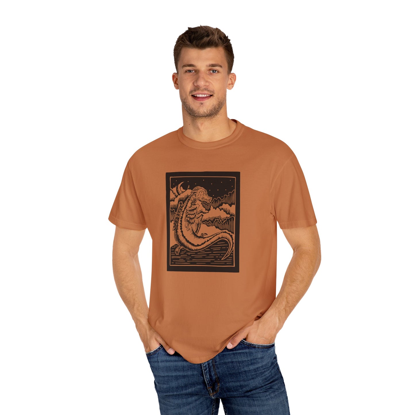 Unisex Graphic T-shirt with Celestial Design, Moon and Stars Night Sky Tee for Dreamers, Casual Wear, Gift for Astrology Lovers