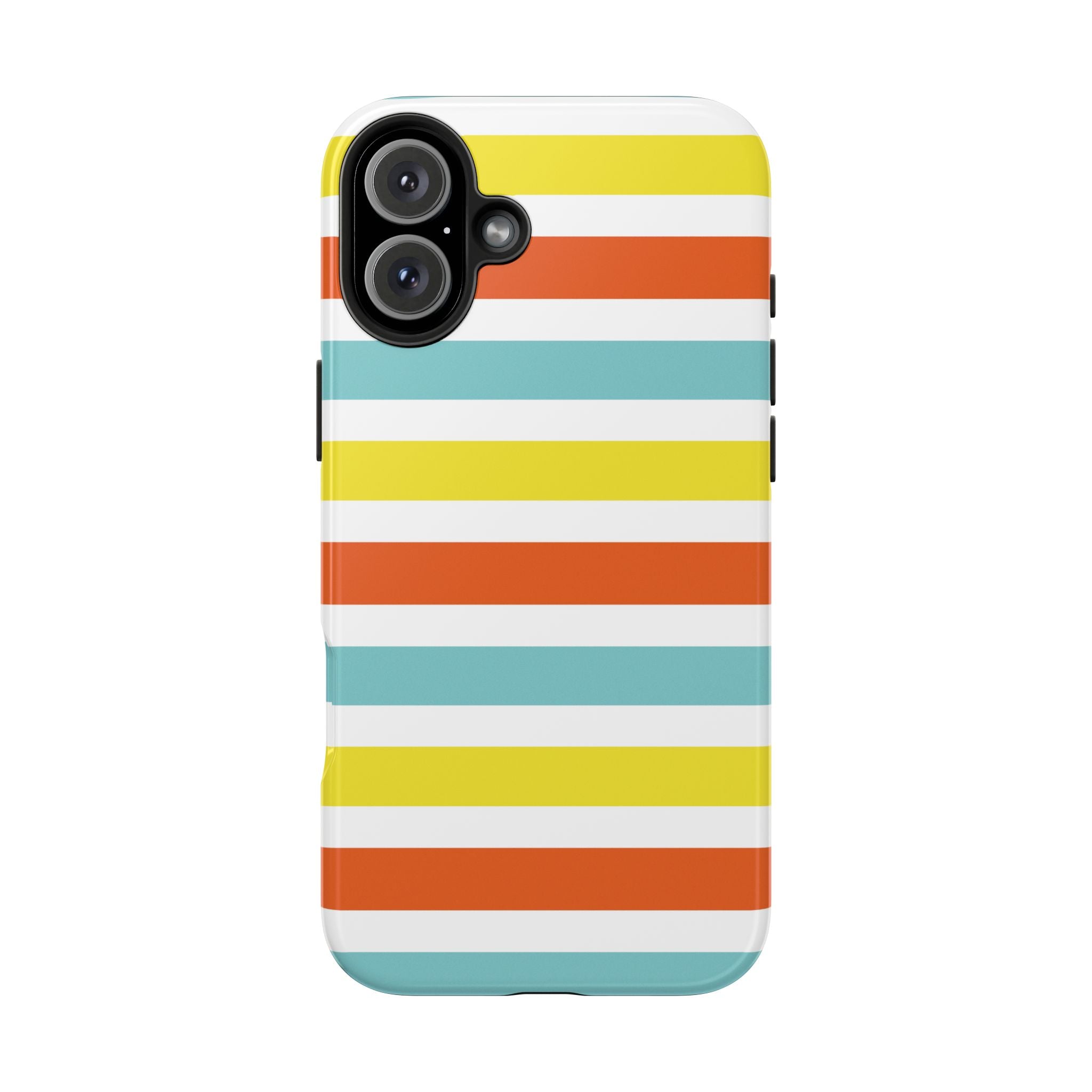 Striped Tough Phone Case — Retro Summer Color Block iPhone Case