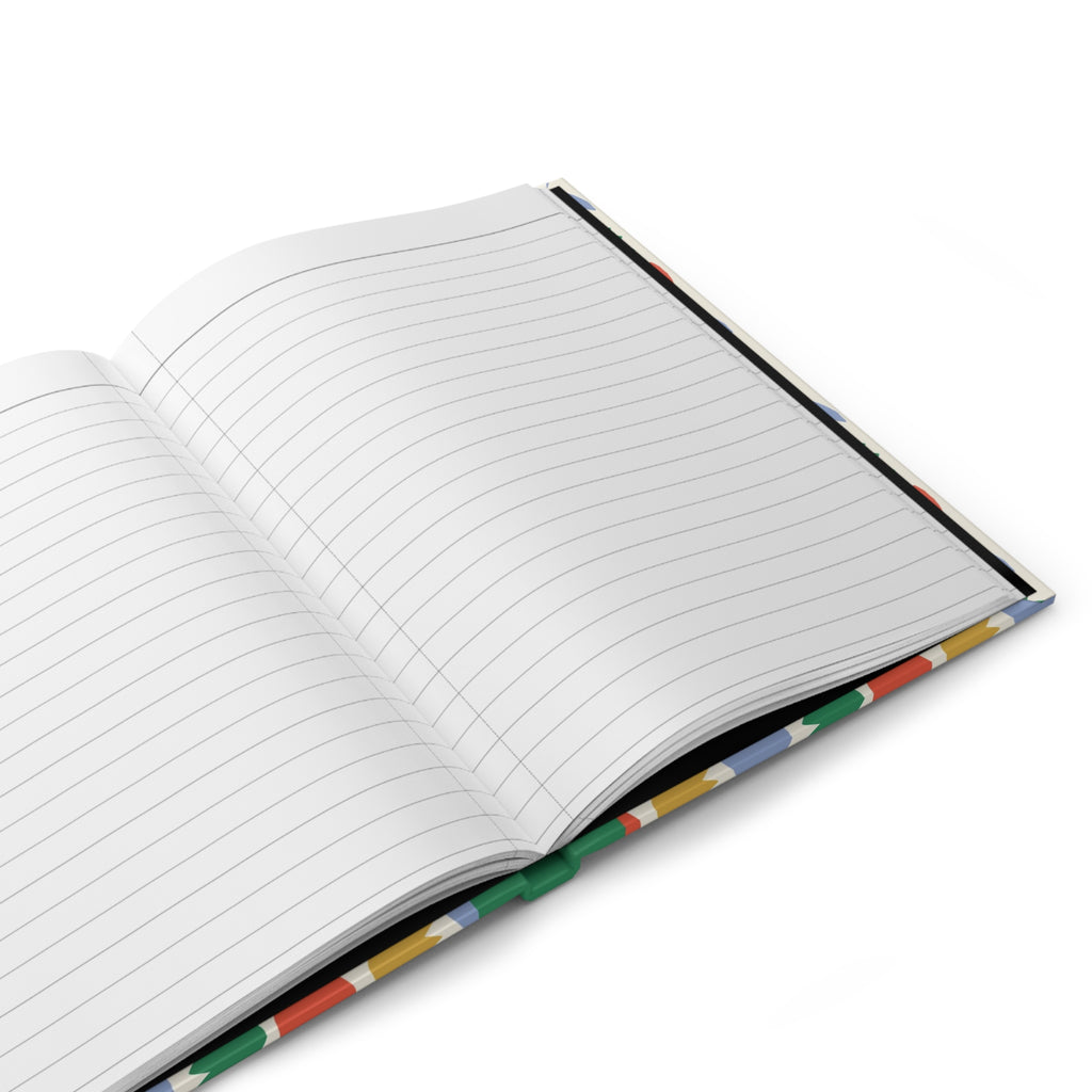 Floral Tulip Pattern Hardcover Journal — 'Notes' Notebook for School, Work & Everyday Lists