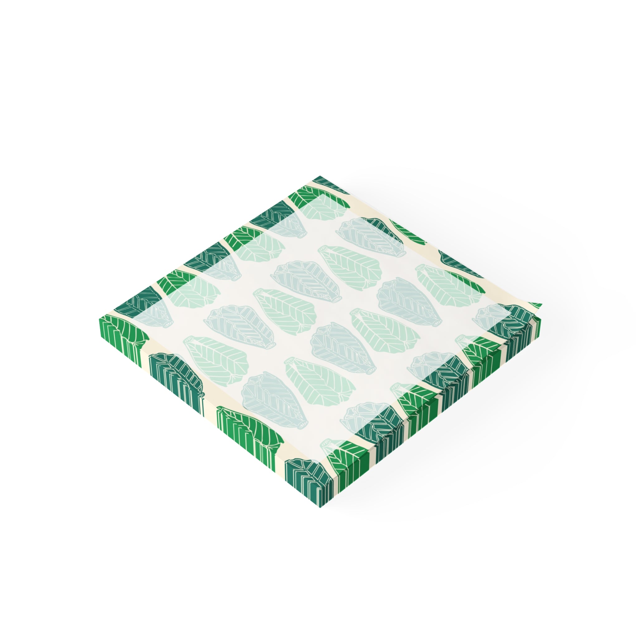 Lettuce Leaf Pattern Post-it® Note Pads — Green Botanical Sticky Notes
