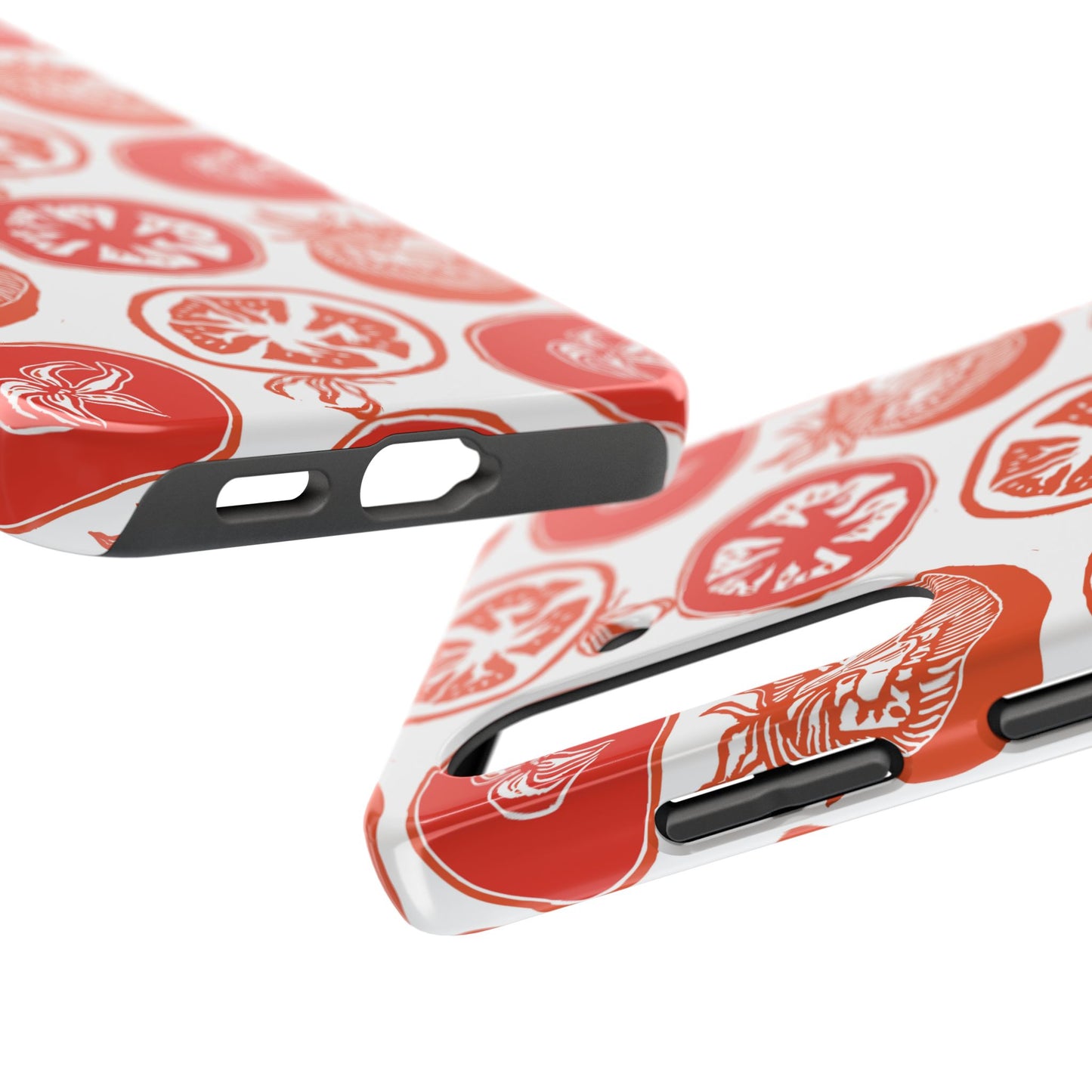 Cottagecore Folk Art Tomato Phone Case - Phone Case for Gardeners and Vegetarians