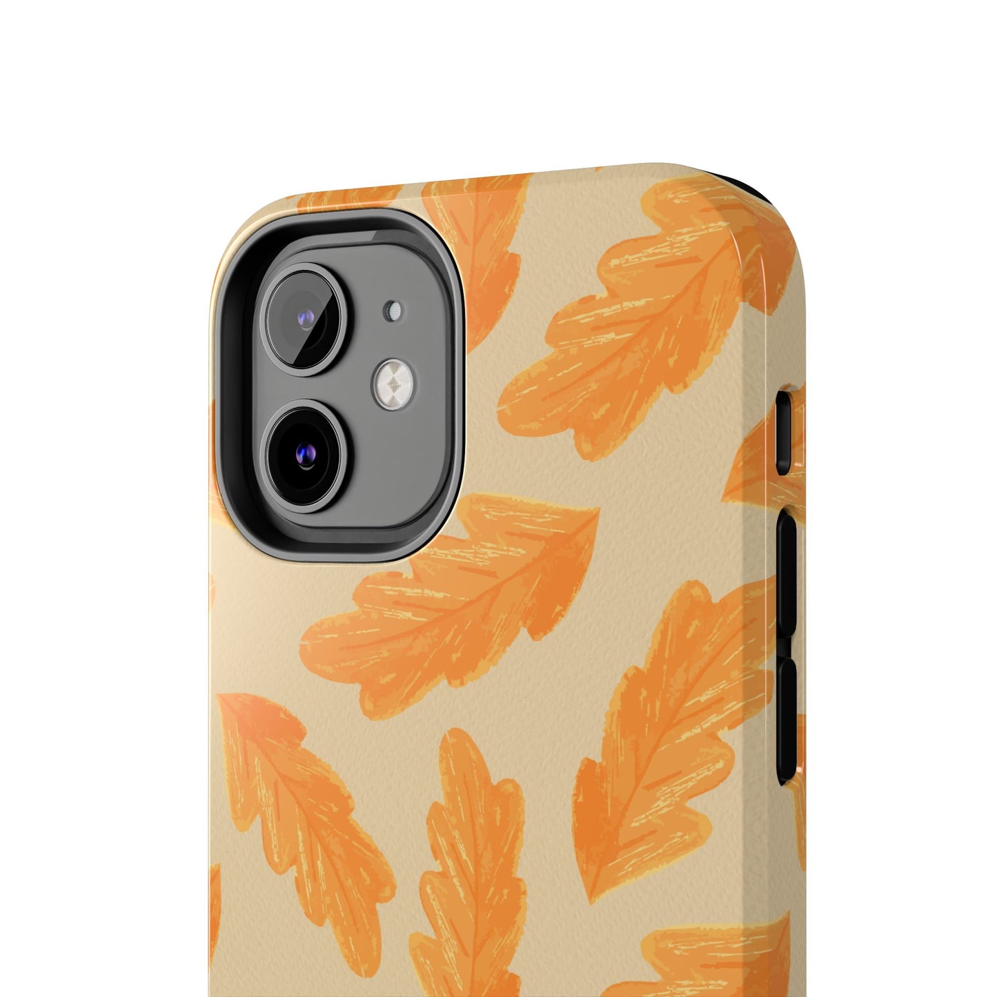 Autumn Leaf Phone Cases | Tough Fall Phone Covers, Seasonal Gifts, Stylish Accessories, Unique Designs, Orange Leaf Pattern