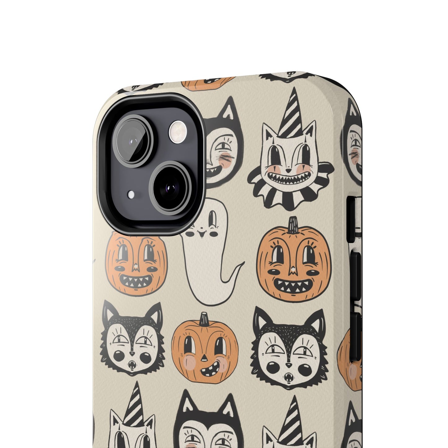 Halloween Cat & Pumpkin Phone Cases, Tough Phone Cover, Spooky Protective Case, Fall Aesthetic, Cute Halloween Gift