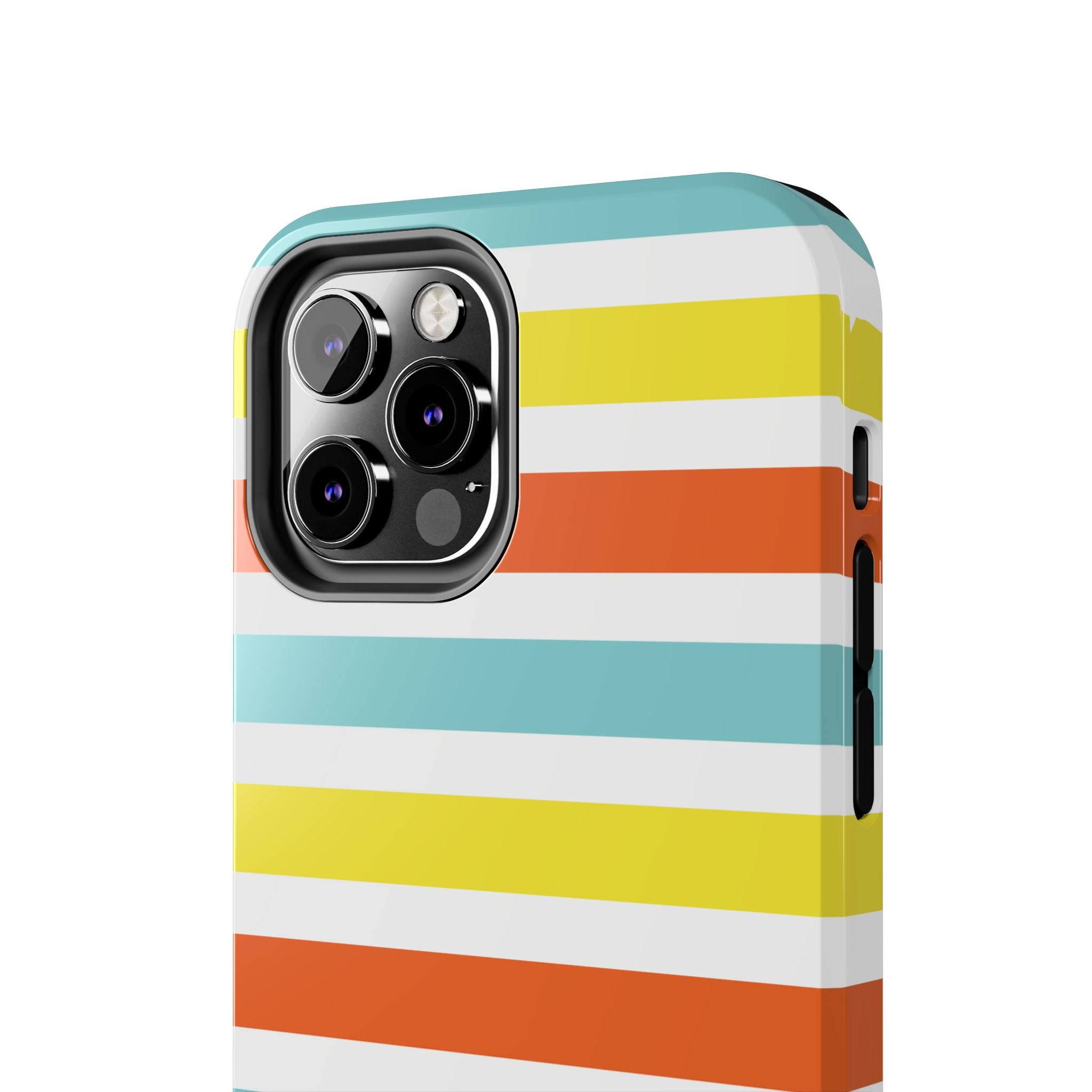 Striped Tough Phone Case — Retro Summer Color Block iPhone Case