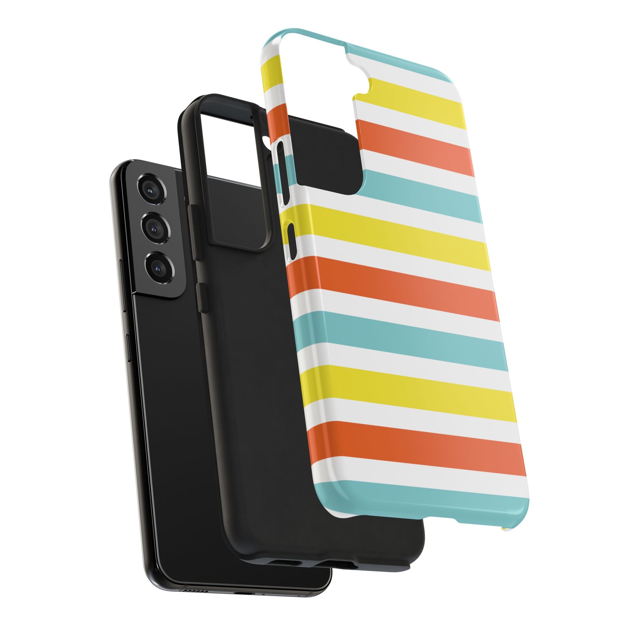 Striped Tough Phone Case — Retro Summer Color Block iPhone Case