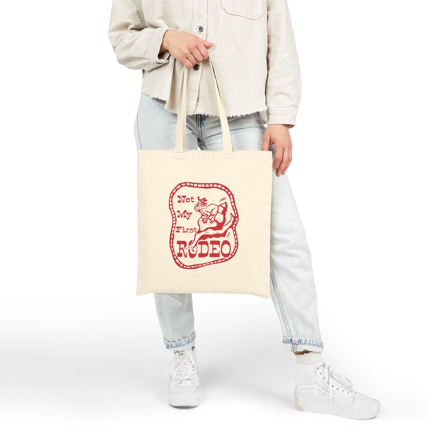 Rodeo Cotton Canvas Tote Bag | Not My First Rodeo | Stylish Grocery Bag, Eco-Friendly Market Tote, Gift for Cowgirl, Rustic Decor, [...]