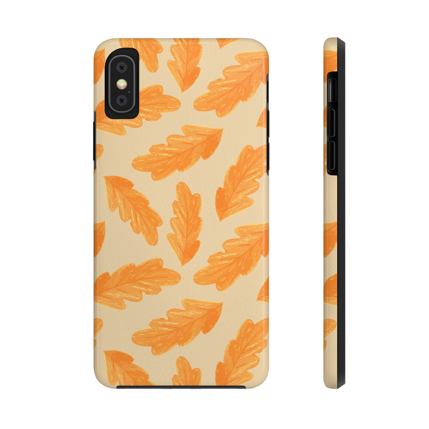 Autumn Leaf Phone Cases | Tough Fall Phone Covers, Seasonal Gifts, Stylish Accessories, Unique Designs, Orange Leaf Pattern