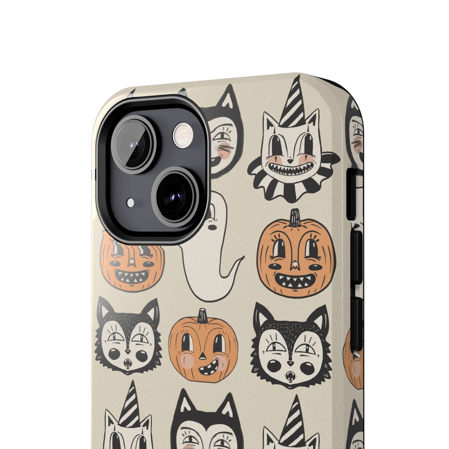 Halloween Cat & Pumpkin Phone Cases, Tough Phone Cover, Spooky Protective Case, Fall Aesthetic, Cute Halloween Gift