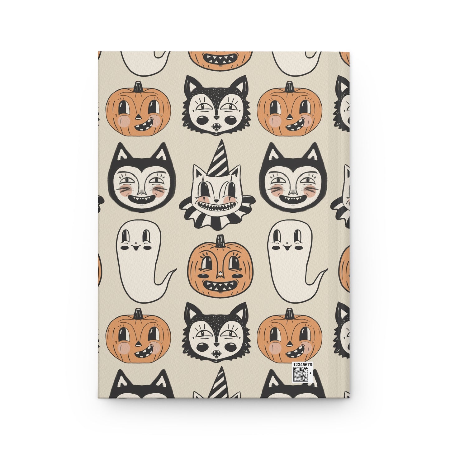 Whimsical Halloween Hardcover Journal, Cute Ghosts & Pumpkins, Spooky Season Notebook, Fall Writing Journal, Gift for Kids