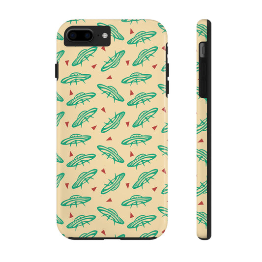 Retro Colored Geometric UFO Tough Phone Case - Desert Western UFO Accessories