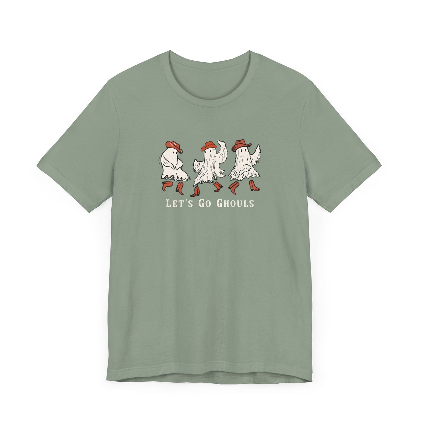 Spooky Fun Let's Go Ghouls Ghost Tee - Halloween Shirt, Casual Wear, Cute Ghost Design, Trick or Treat, Ghouls Tee