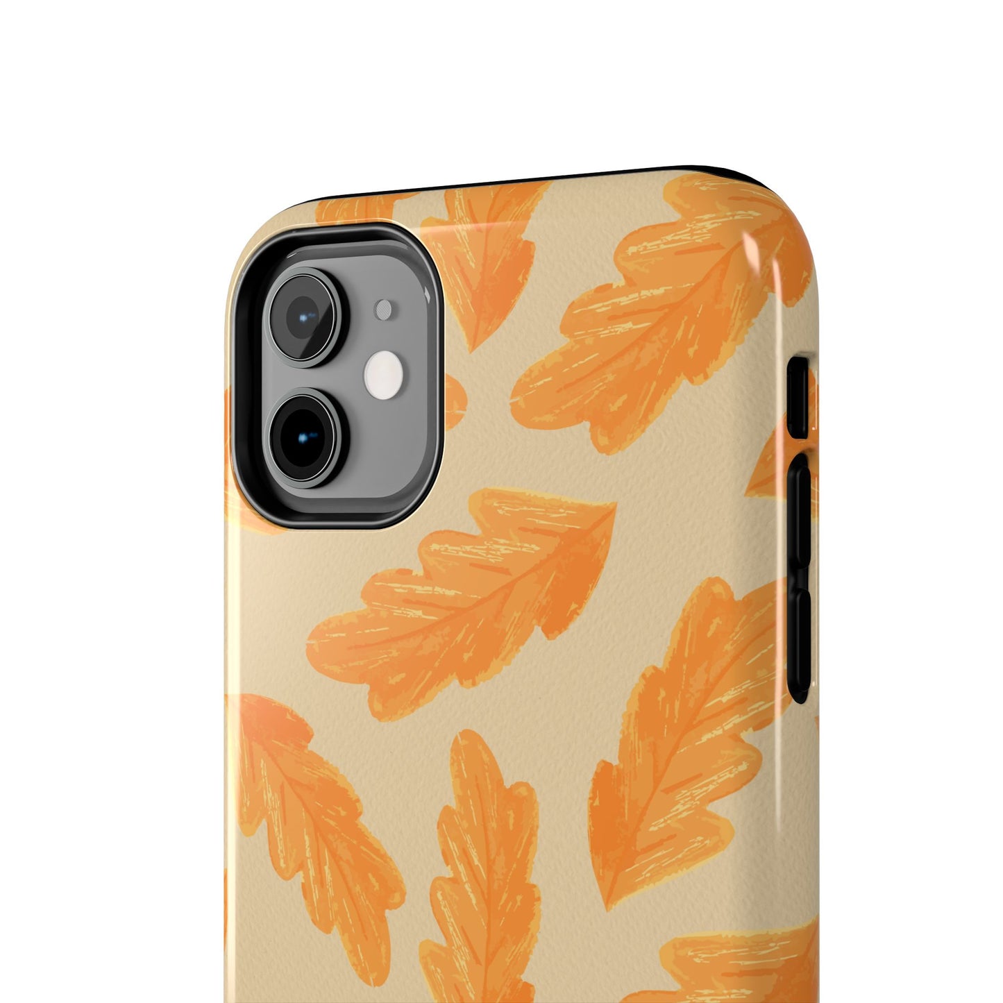 Autumn Leaf Phone Cases | Tough Fall Phone Covers, Seasonal Gifts, Stylish Accessories, Unique Designs, Orange Leaf Pattern