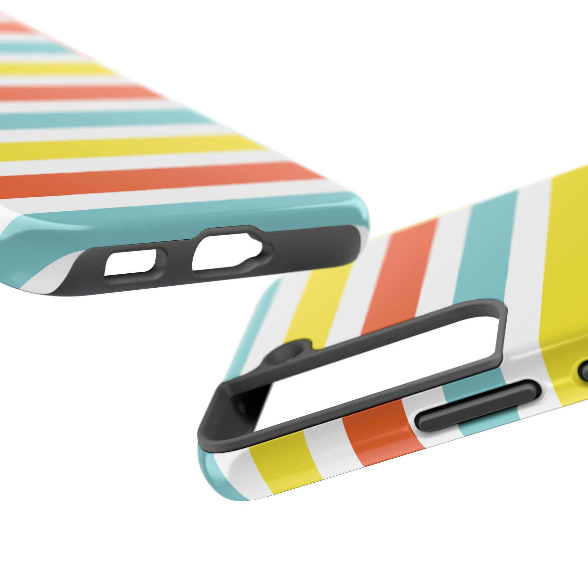 Striped Tough Phone Case — Retro Summer Color Block iPhone Case