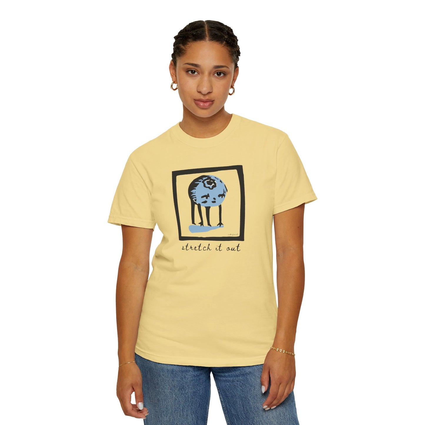 Cute Blueberry Graphic T-Shirt - Funny Yoga Tshirt