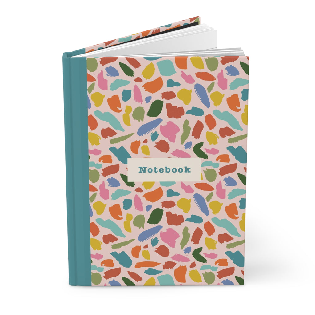 Colorful Confetti Hardcover Journal — 'Notebook' Matte Notebook