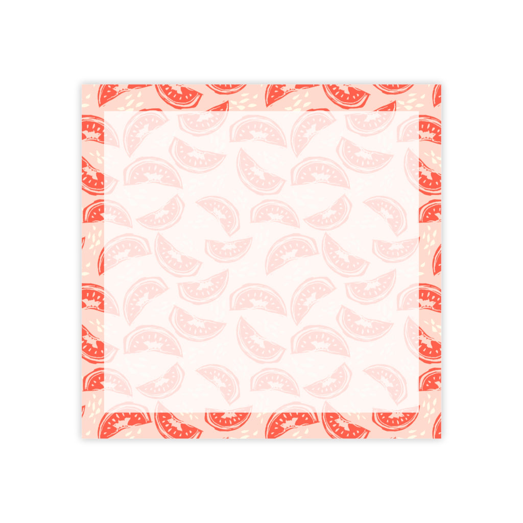 Watermelon Border Post-it Note Pads — Cute Pink Fruit Sticky Notes for Summer, Back-to-School & Office
