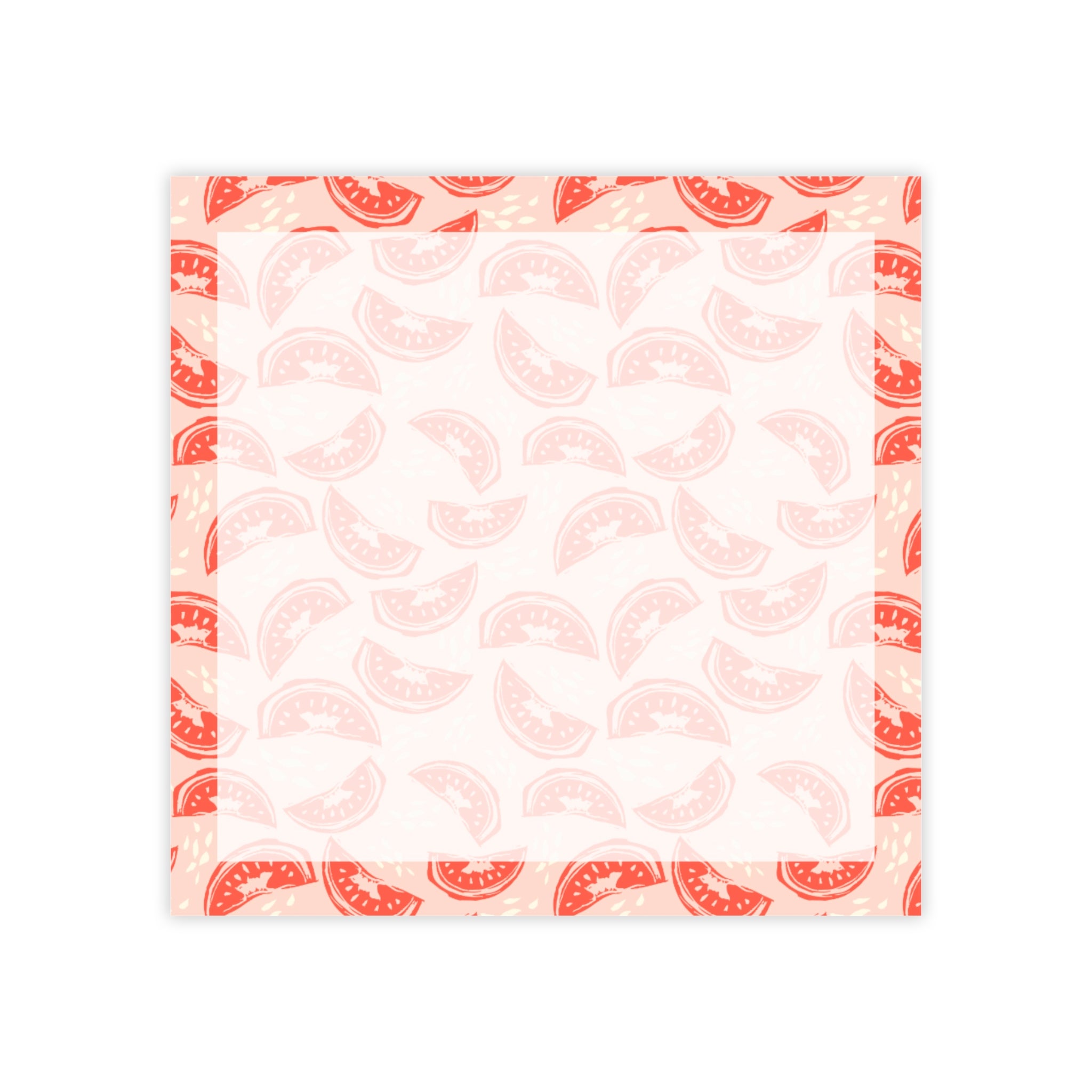 Watermelon Border Post-it Note Pads — Cute Pink Fruit Sticky Notes for Summer, Back-to-School & Office