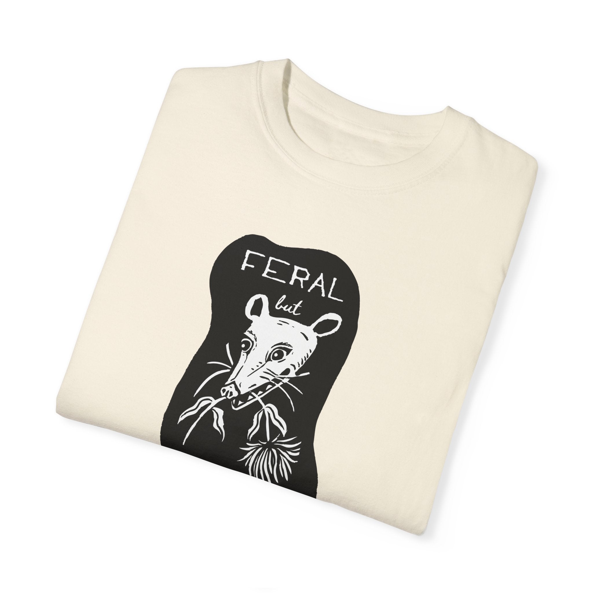 Feral but Friendly Unisex Jersey Tee - Funny Opossum Graphic T-Shirt for Feral Girl Summer