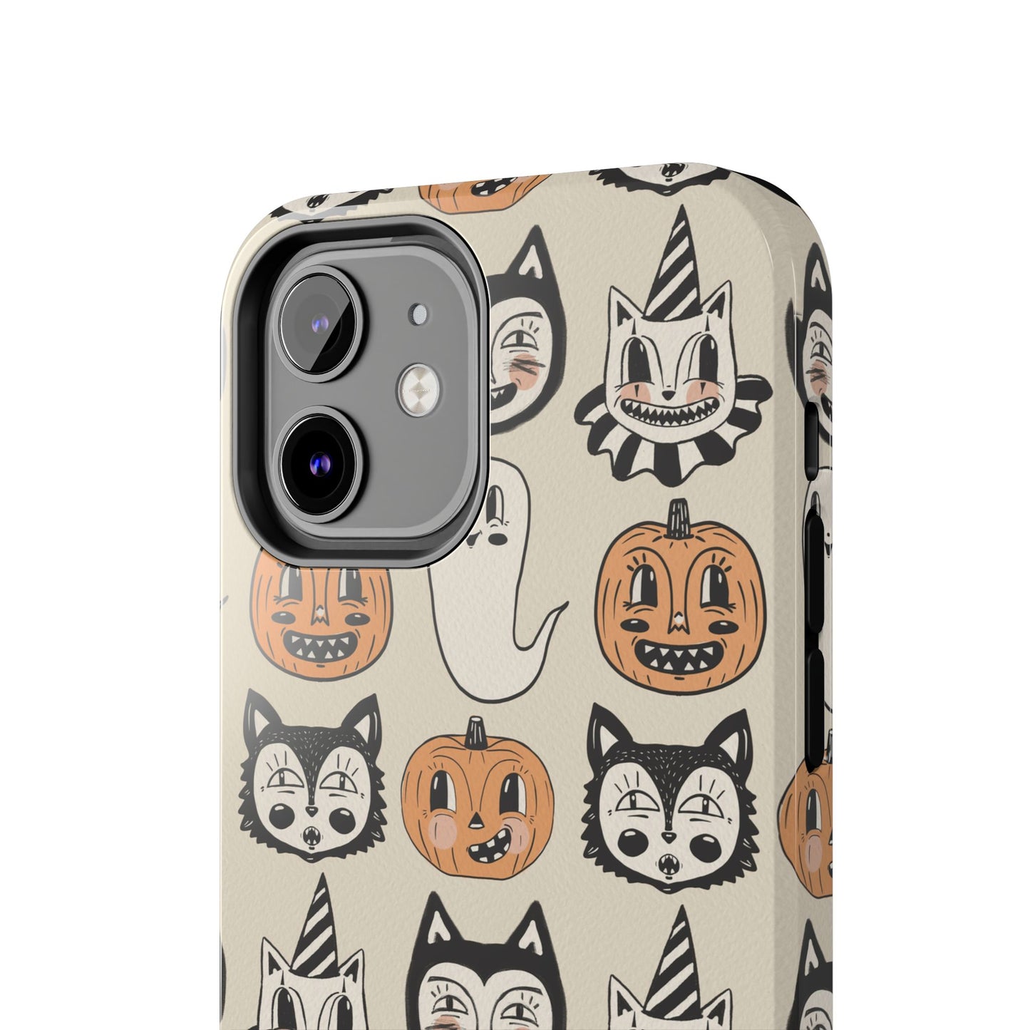 Halloween Cat & Pumpkin Phone Cases, Tough Phone Cover, Spooky Protective Case, Fall Aesthetic, Cute Halloween Gift