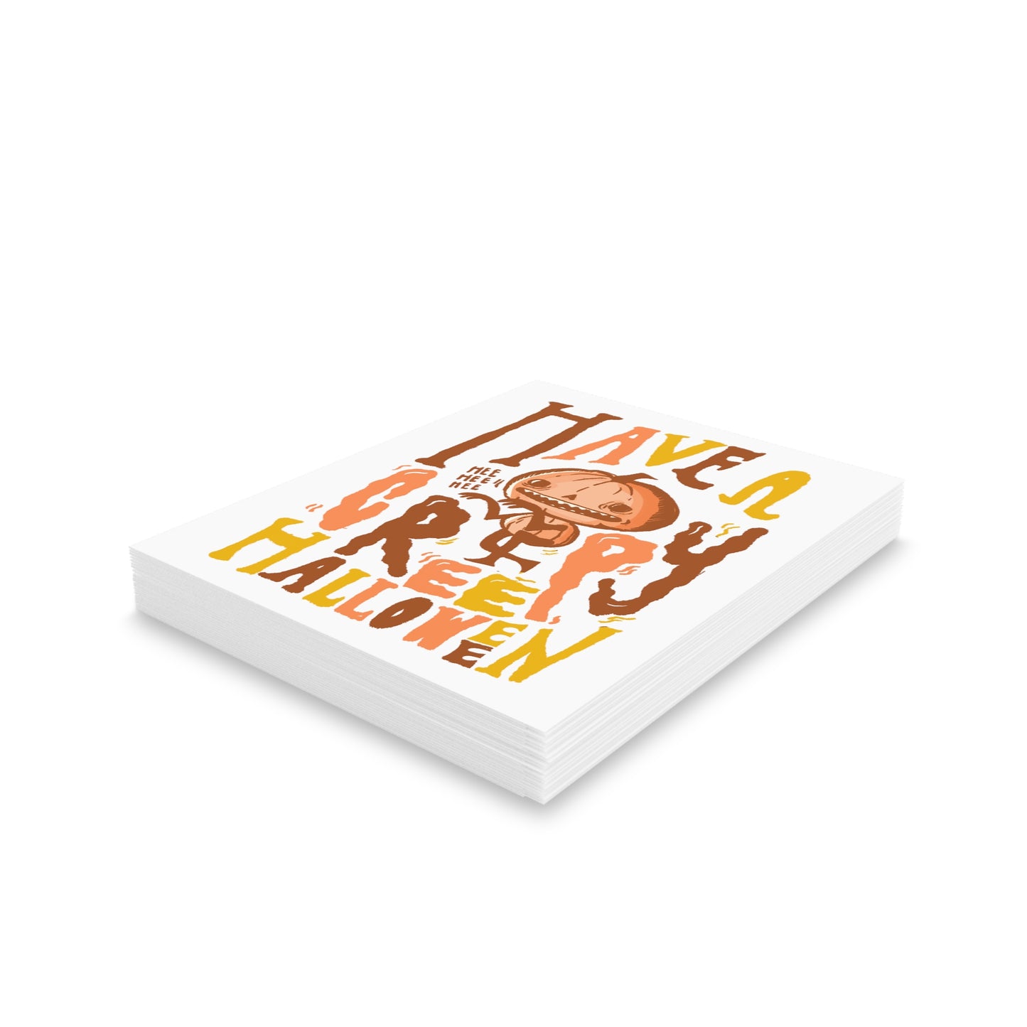 Halloween Greeting Cards Set - Creepy Pumpkin Designs, Spooky Card Collection for Halloween Parties, Trick-or-Treating, Fall Celebrations