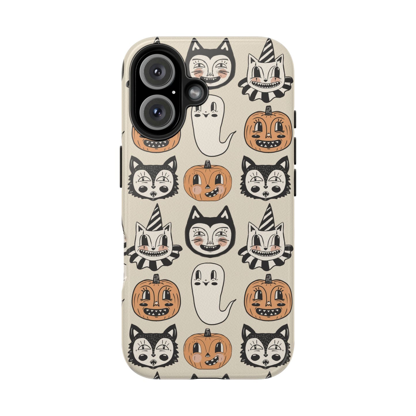 Halloween Cat & Pumpkin Phone Cases, Tough Phone Cover, Spooky Protective Case, Fall Aesthetic, Cute Halloween Gift