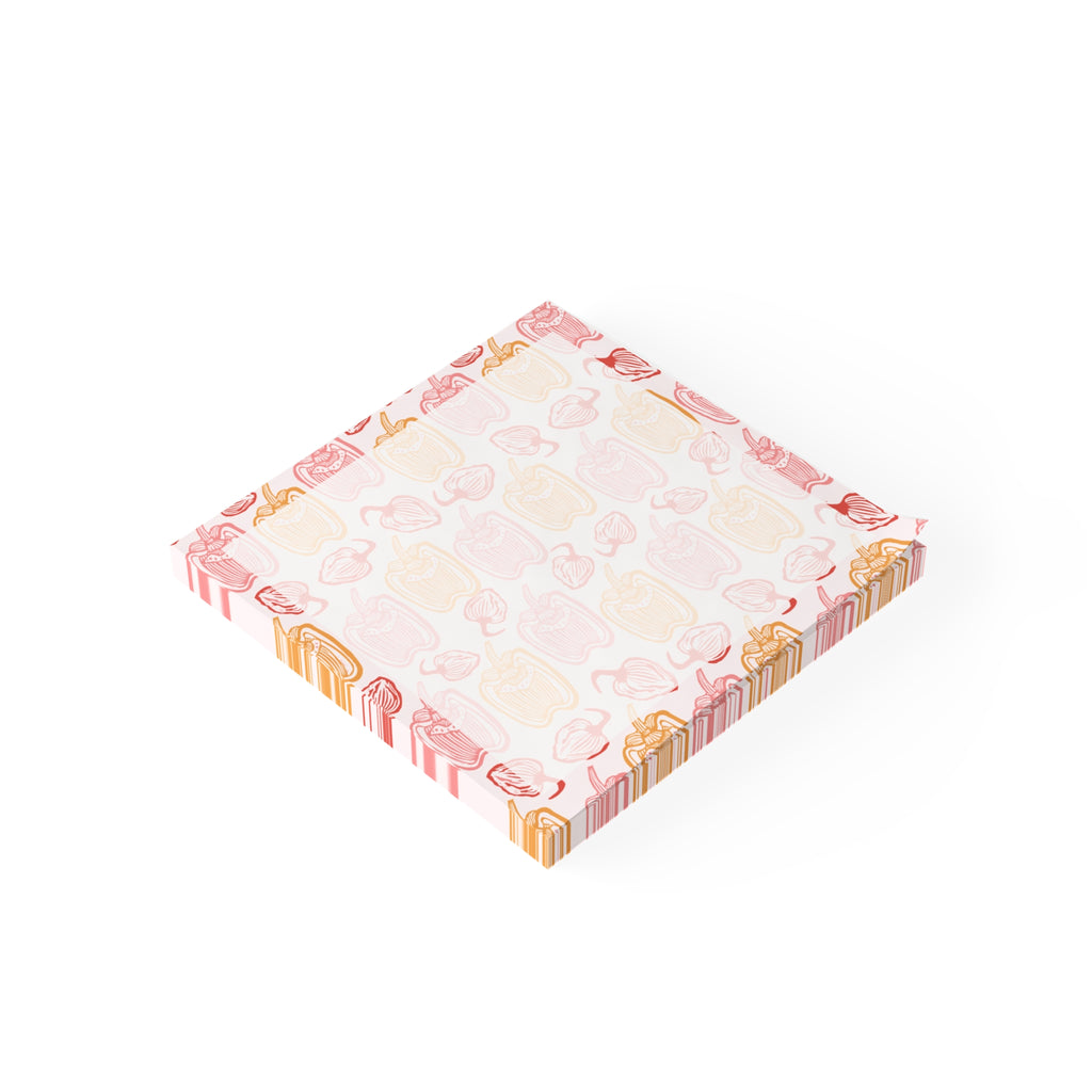 Bell Pepper Pattern Post-it® Note Pads — Cute Pastel Grocery Sticky Notes