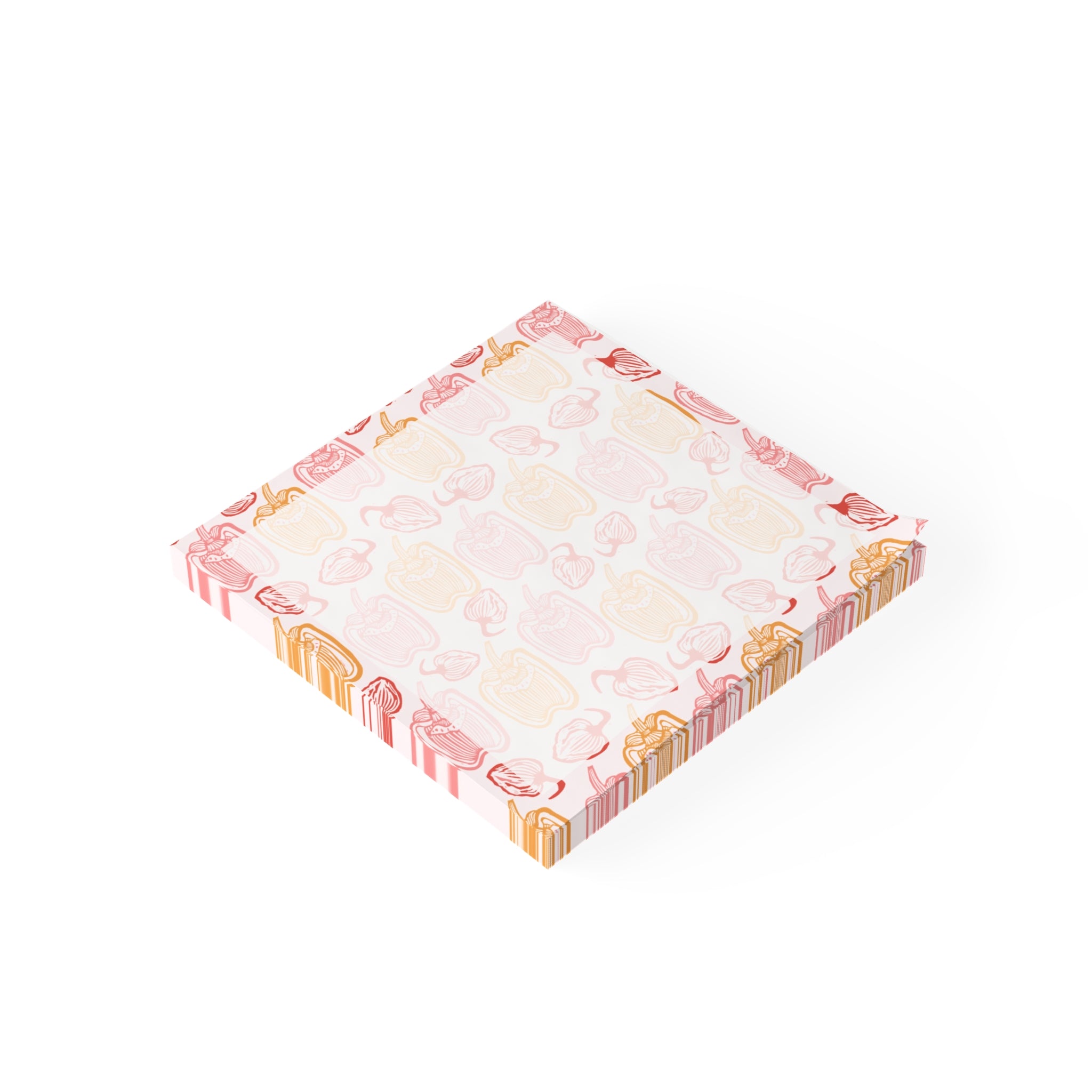 Bell Pepper Pattern Post-it® Note Pads — Cute Pastel Grocery Sticky Notes
