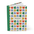 Floral Tulip Pattern Hardcover Journal — 'Notes' Notebook for School, Work & Everyday Lists