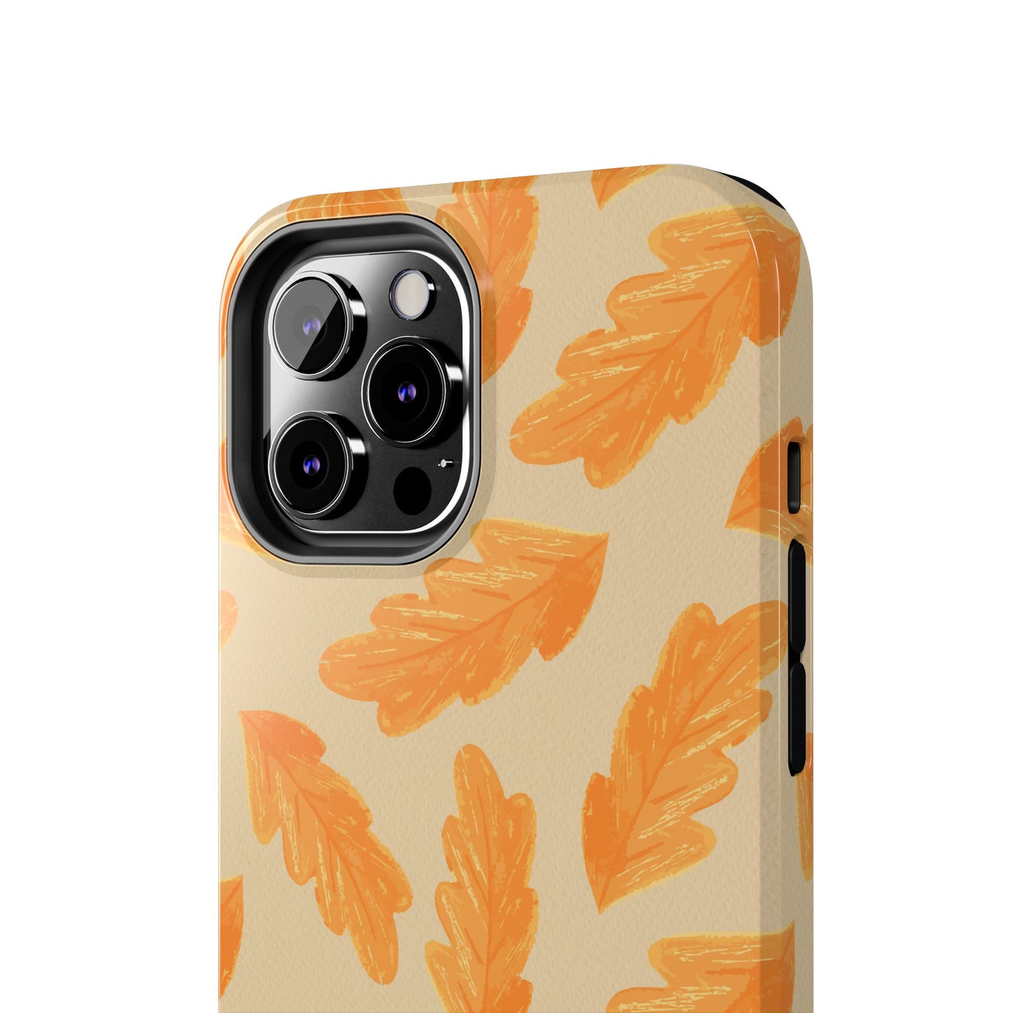 Autumn Leaf Phone Cases | Tough Fall Phone Covers, Seasonal Gifts, Stylish Accessories, Unique Designs, Orange Leaf Pattern