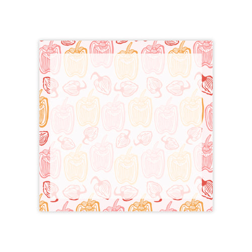 Bell Pepper Pattern Post-it® Note Pads — Cute Pastel Grocery Sticky Notes